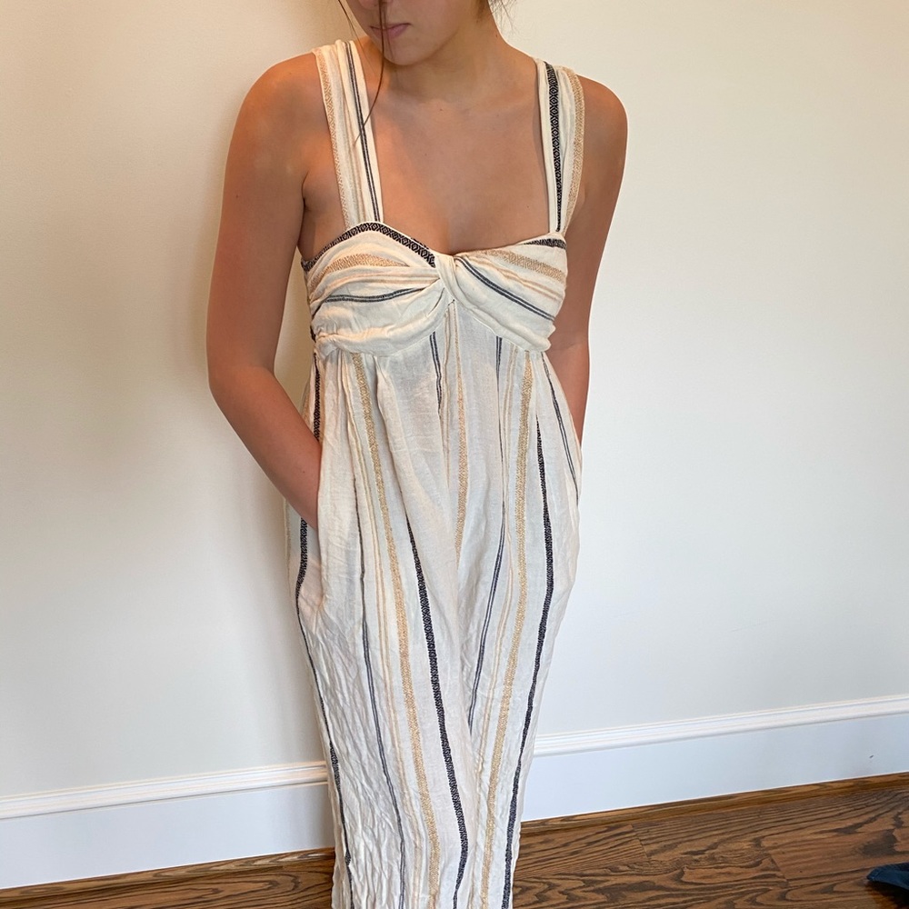 Free People Striped Jumpsuit